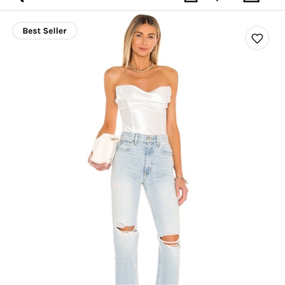 Elegant White Strapless Top - Picture 3 of 10